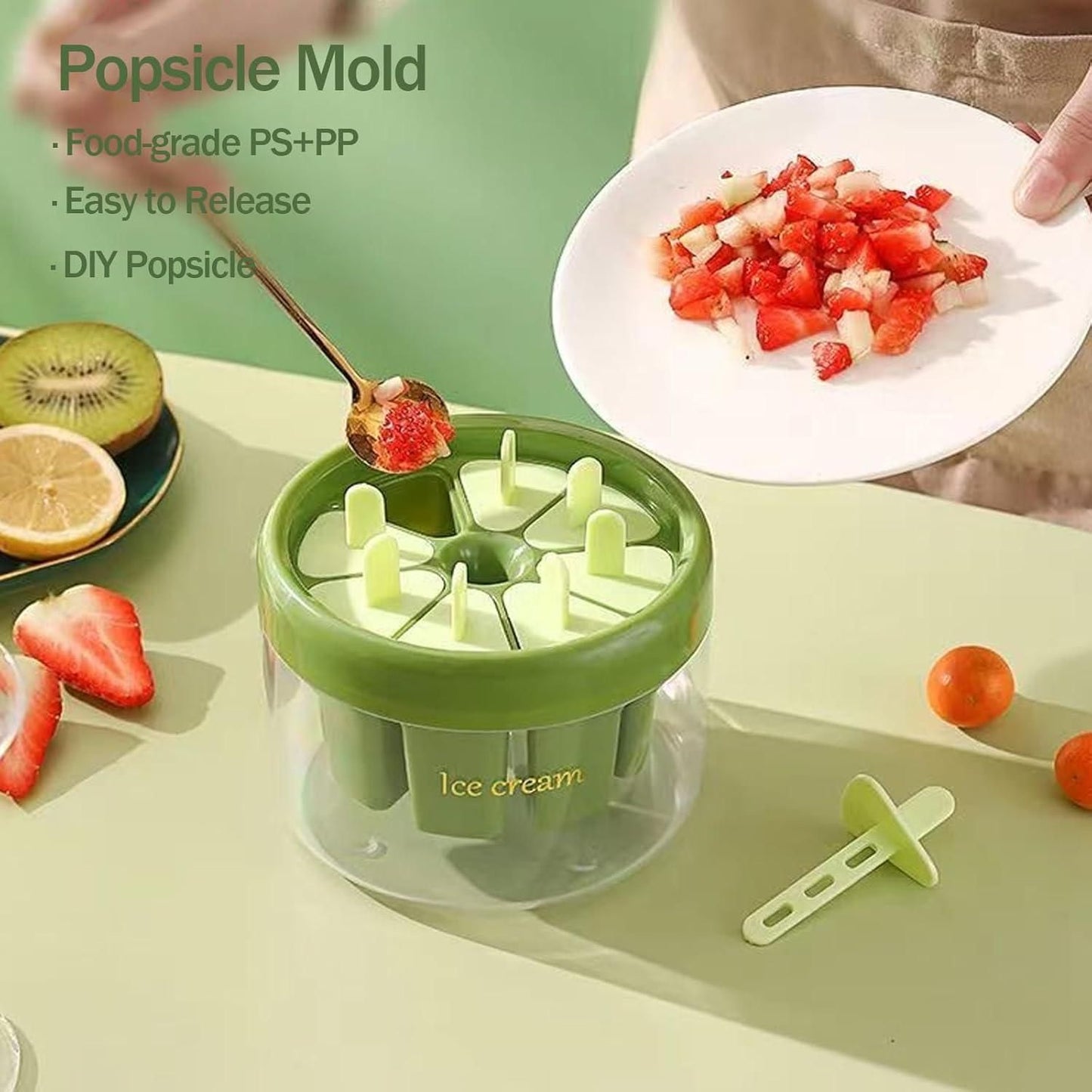 FrostyFun™ 8-Piece Reusable Ice Pop Mould Set