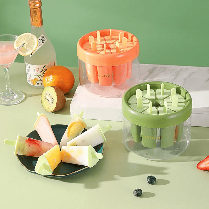 FrostyFun™ 8-Piece Reusable Ice Pop Mould Set