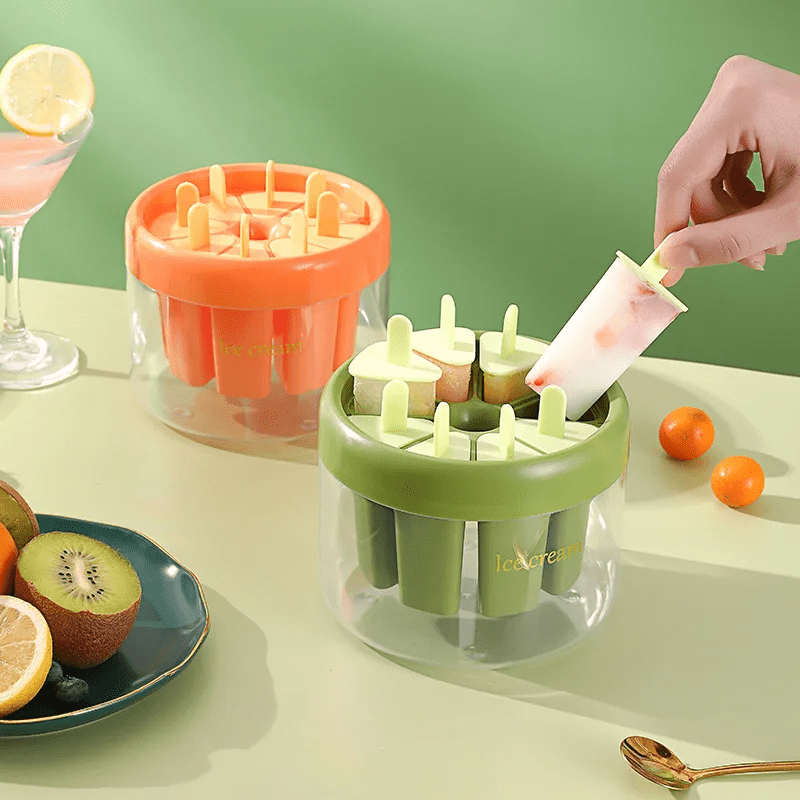 FrostyFun™ 8-Piece Reusable Ice Pop Mould Set