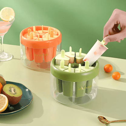 FrostyFun™ 8-Piece Reusable Ice Pop Mould Set