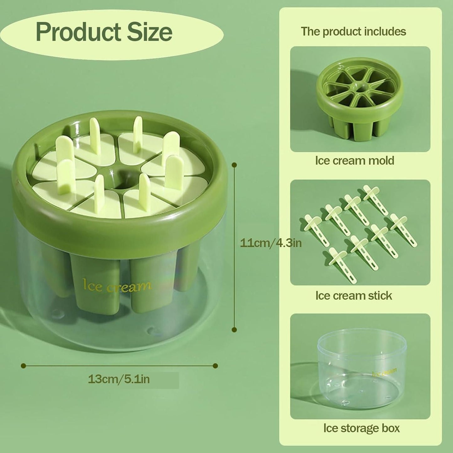 FrostyFun™ 8-Piece Reusable Ice Pop Mould Set